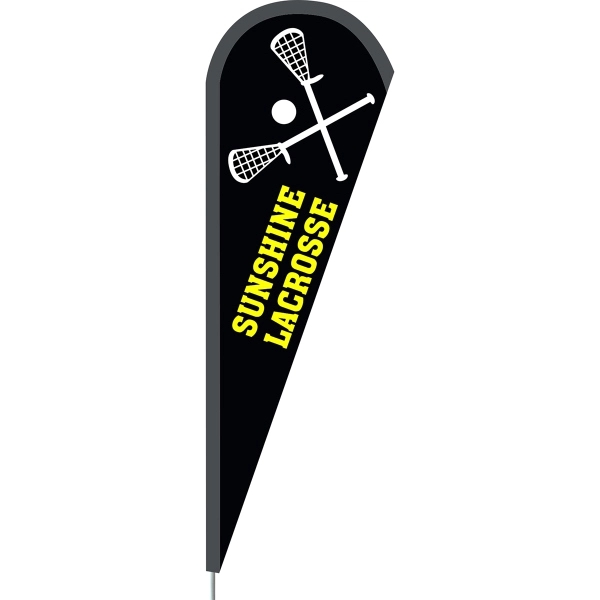 3' x 10' Single Reverse custom teardrop flag, made of knitted... from ASI 80228 Quinn