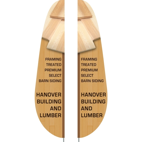 3' x 15' Custom Double Sided Feather Flag - Knitted Polyester... from ASI 80228 Quinn