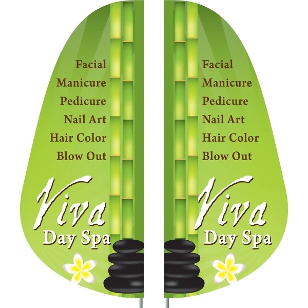 3' x 8' Custom Double Sided Feather Flag - Knitted Polyester... from ASI 80228 Quinn