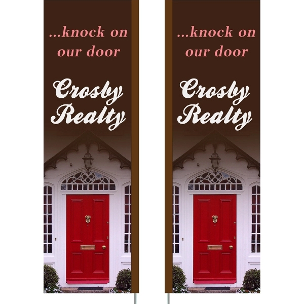 3' x 10' custom double sided square feather flag, made of... from ASI 80228 Quinn