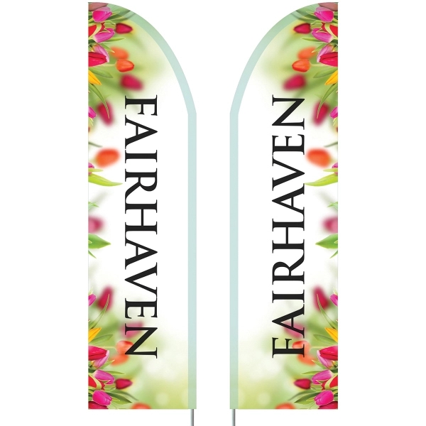 3' x 12' Custom Double Sided half drop flag made of... from ASI 80228 Quinn