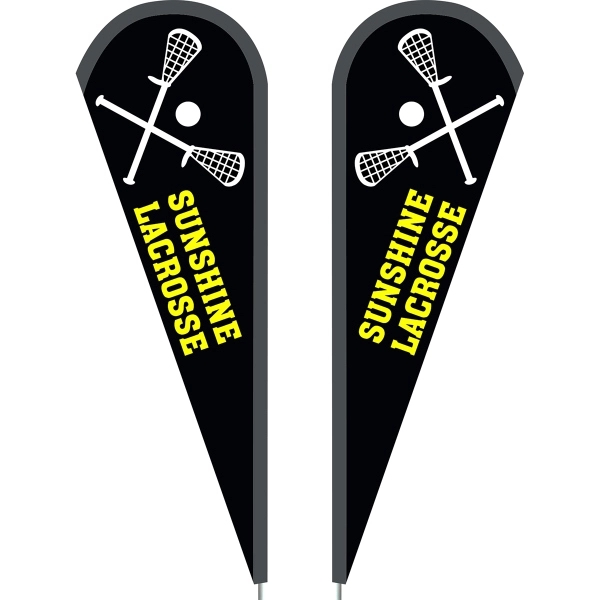 3' x 10' Custom Double Sided teardrop flag, made of knitted... from ASI 80228 Quinn