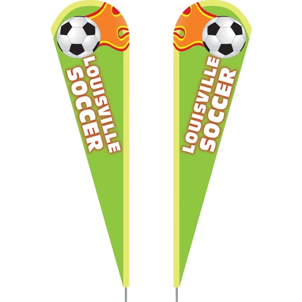 3' x 12' Custom Double Sided teardrop flag, made of knitted... from ASI 80228 Quinn