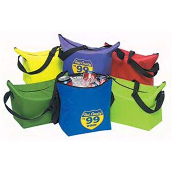 Insulated 6-pack cooler with zipper closure, and lined.... from ASI 66230 Landes Inc