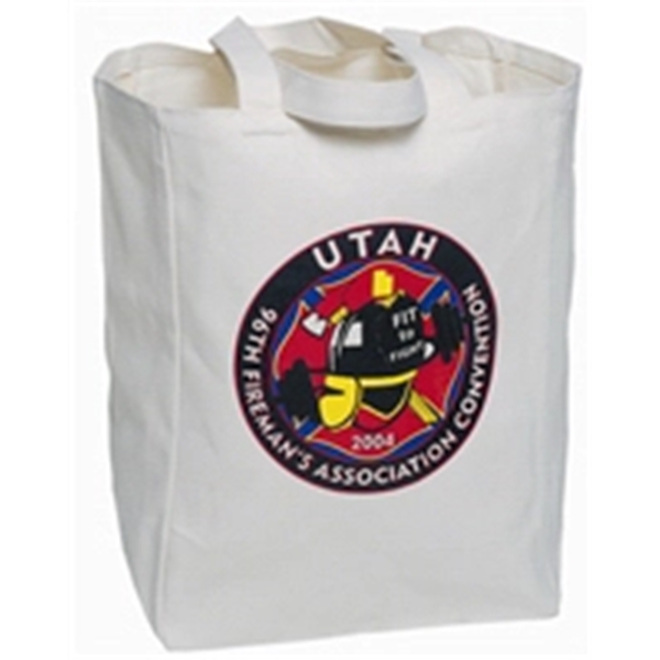 Grocery Tote bag made of natural canvas with self handles.... from ASI 66230 Landes Inc