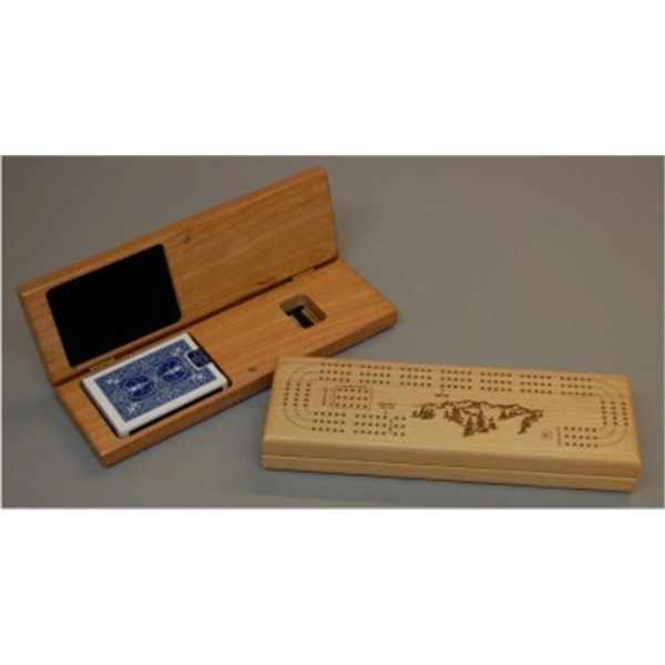 Cribbage set in 14.5" x 4.25" x 1.375" sustainable wood box.... from ASI 92531 Unique Custom Products / UCP