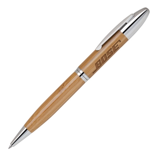 This Eco-Friendly twist action wood pen is made out lightweight bamboo... from ASI 40544 Binaco
