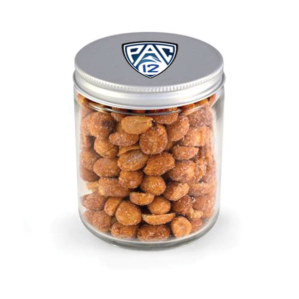Honey roasted peanuts in clear jar with silver lid.... from ASI 30270 Aakron Line / Aakron