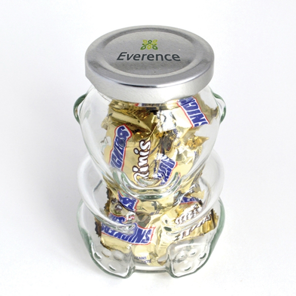 Snickers Minis (R) in big bear clear jar with silver lid.... from ASI 30270 Aakron Line / Aakron