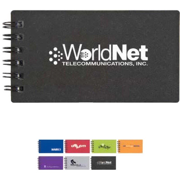 4 5/8" x 2 3/8" mini business card holder and spiral... from ASI 88060 Snugz/USA Inc / Sweda®