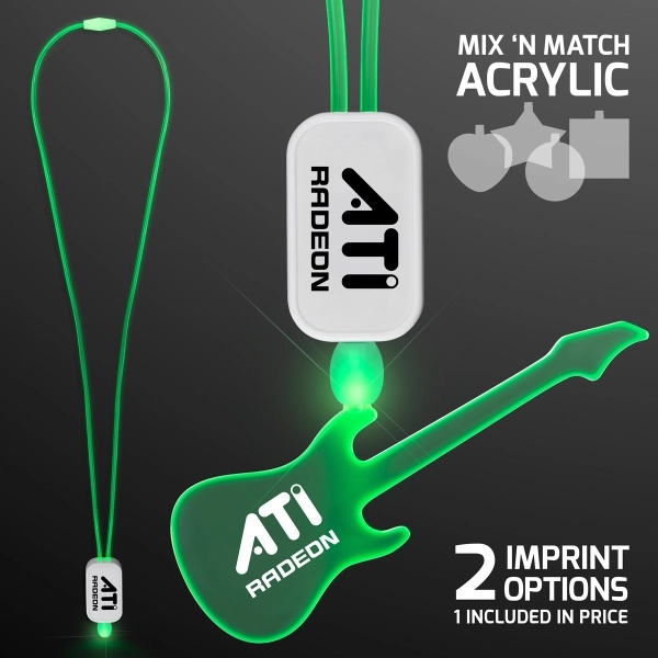 Neon Look LED Cool Lanyards with Acrylic Pendants.... from ASI 34194 ALightPromos / Alight Promotional Products