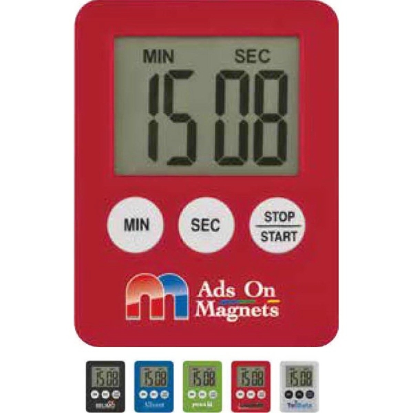 2 1/8" x 2 3/4" magnetic timer with a large digital... from ASI 88060 Snugz/USA Inc / Sweda®