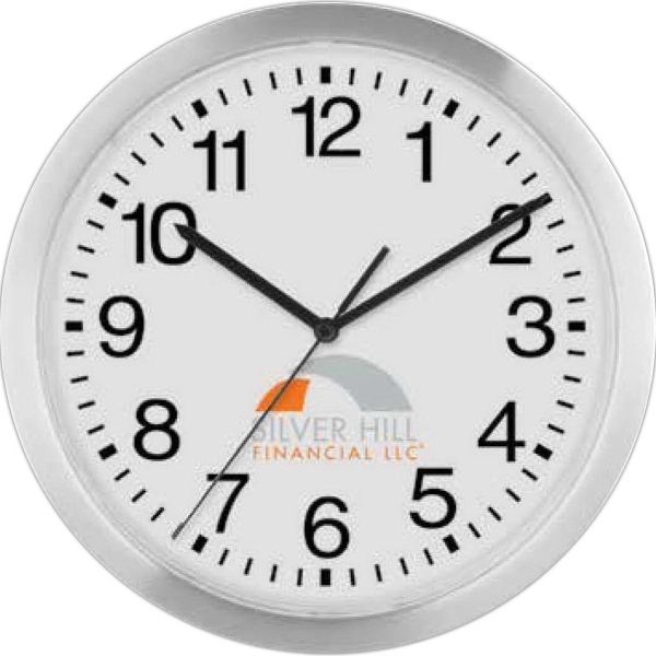 11 7/8" x 1 5/8" wall clock with a slim metallic... from ASI 88060 Snugz/USA Inc / Sweda®