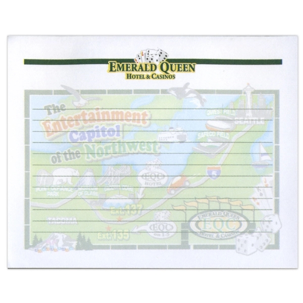 Full color scratch pad with 100 sheets of 60 lb. white... from ASI 50873 Drum-Line / Drum-line Inc