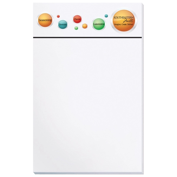 Full color scratch pad with 100 sheets of 60 lb. white... from ASI 50873 Drum-Line / Drum-line Inc