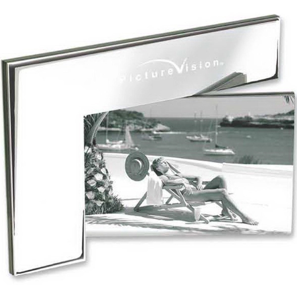4" x 6" two-sided photo frame, brushed aluminum finish.... from ASI 62820 International Merch Concepts