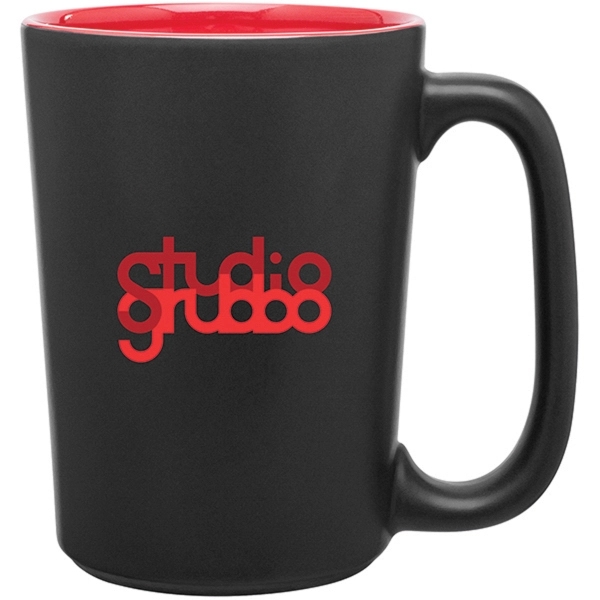 12 oz ceramic mug with matte exterior, glossy interior and handle.... from ASI 51197 ETS Express, LLC