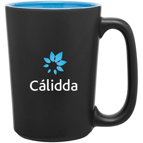 12 oz ceramic mug with matte exterior, glossy interior and handle.... from ASI 51197 ETS Express, LLC