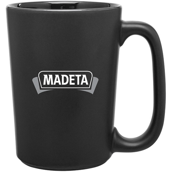 12 oz ceramic mug with matte exterior, glossy interior and handle.... from ASI 51197 ETS Express, LLC