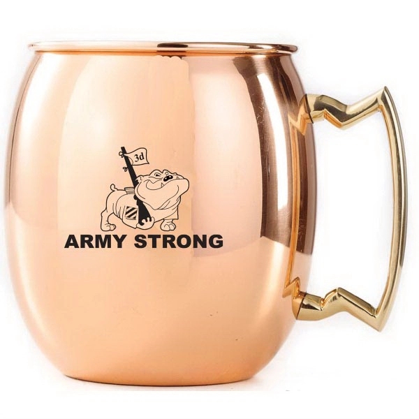 Mirror Polished Copper Plated Stainless Steel Moscow Mule Mug, Gold Plated... from ASI 36988 Artek USA Inc