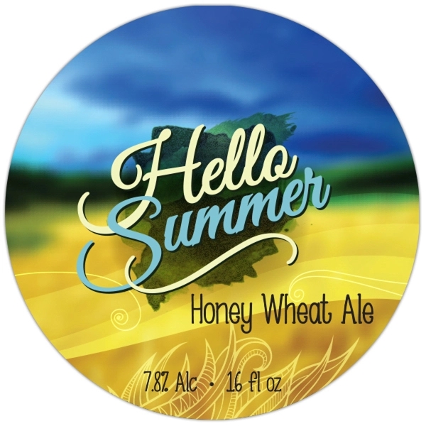 Circle shape four color process label, 6".... from ASI 66040 Label Works / Label Works®