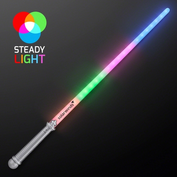 Blank or imprinted. Light Up Layered 4 Color Rainbow LED Saber... from ASI 34194 ALightPromos / Alight Promotional Products