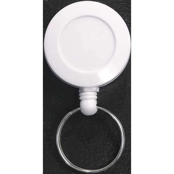 Round 24" retractable key holder with metal clip on the back.... from ASI 74585 Nu Promo International / Nu Promo Line