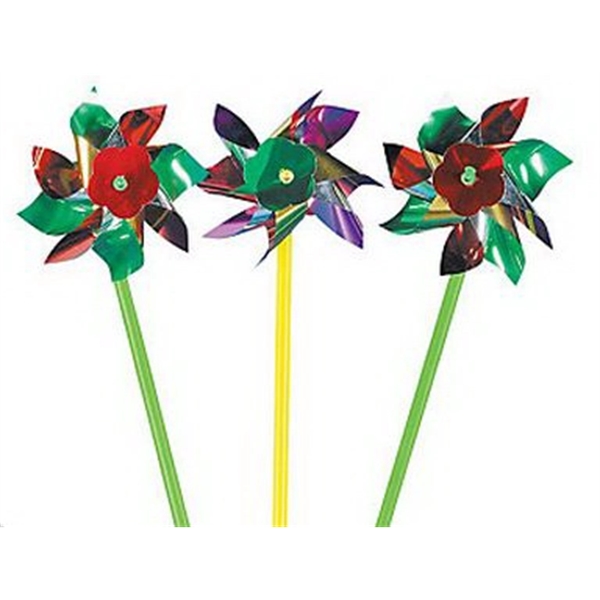 PINWHEELS  4" Assorted  (includes logo and Assembly)... from ASI 57713 Glow Promotions / Glow Promotions