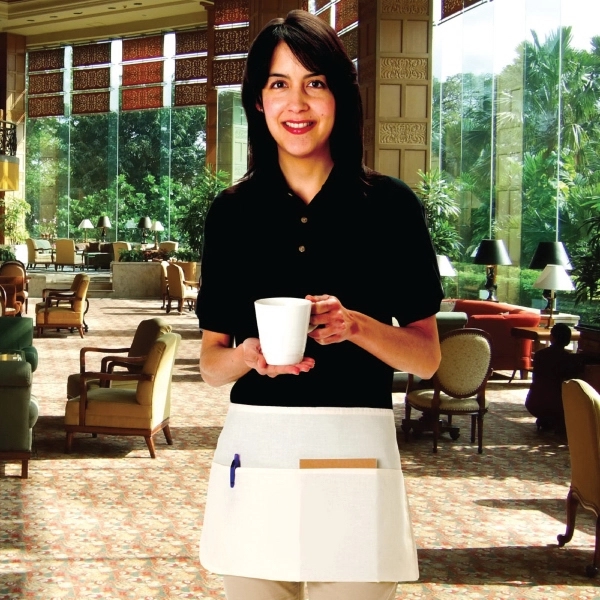 24" x 12" 100% cotton waist-style apron with two or three... from ASI 36558 Aprons, Etc.