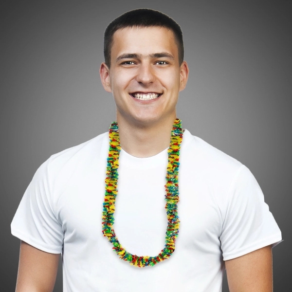 36" multi-colored rainbow Hawaiian lei.... from ASI 42016 Brighter Promotions Inc / Chemical Light™