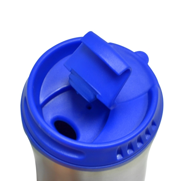 16 oz. stainless steel tumbler with an exterior plastic liner.... from ASI 40544 Binaco / Binaline