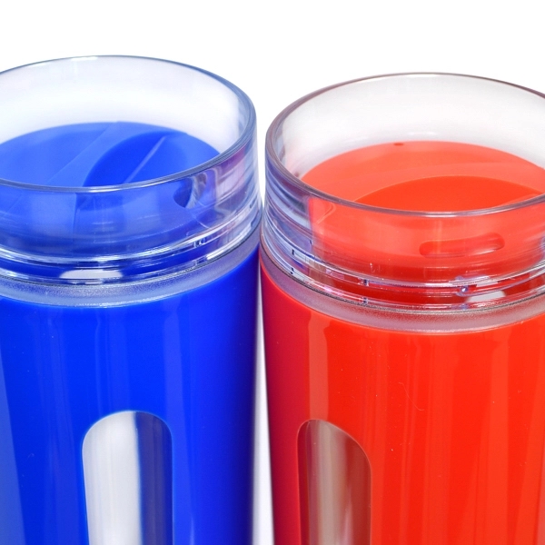 14 oz. tall spill proof double injection tall plastic mug. Screw... from ASI 40544 Binaco / Binaline