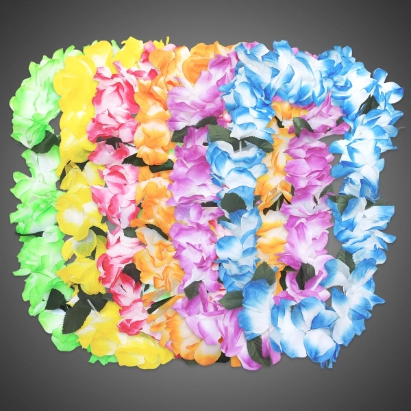 4" x 36" Hawaiian lei with tie dye flowers... from ASI 42016 Brighter Promotions Inc / Chemical Light™