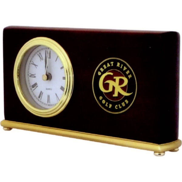 Horizontal Piano Wood Desk Clock. Includes second hand.... from ASI 67961 Lorente LLC / Lorente