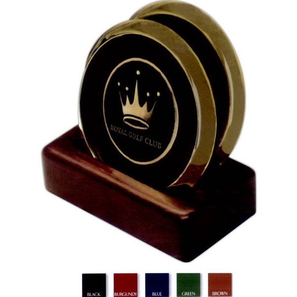 Solid walnut tray with two coasters and gift box.... from ASI 67961 Lorente LLC / Lorente