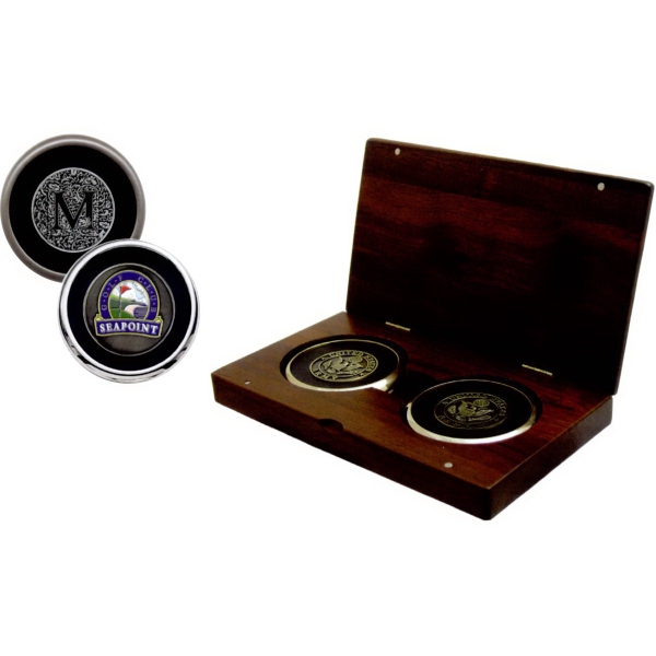 Walnut Case - 4 Coasters... from ASI 67961 Lorente LLC / Lorente