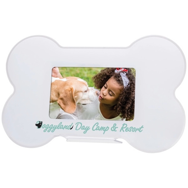 Acrylic photo frame shaped like a dog bone that includes a... from ASI 62190 Illini