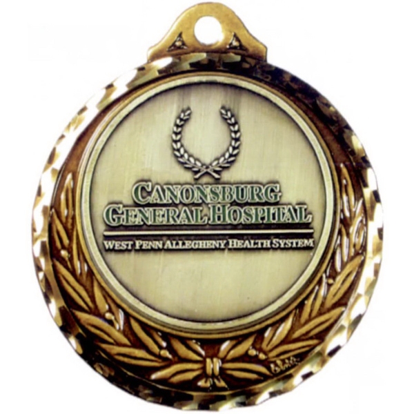 Diamond cut brass medals - 2 3/4".... from ASI 67961 Lorente LLC / Lorente