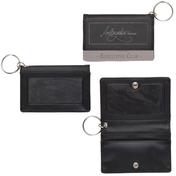 Deluxe bi-fold wallet with snap-tight closure, two window ID panels, two... from ASI 62190 Illini
