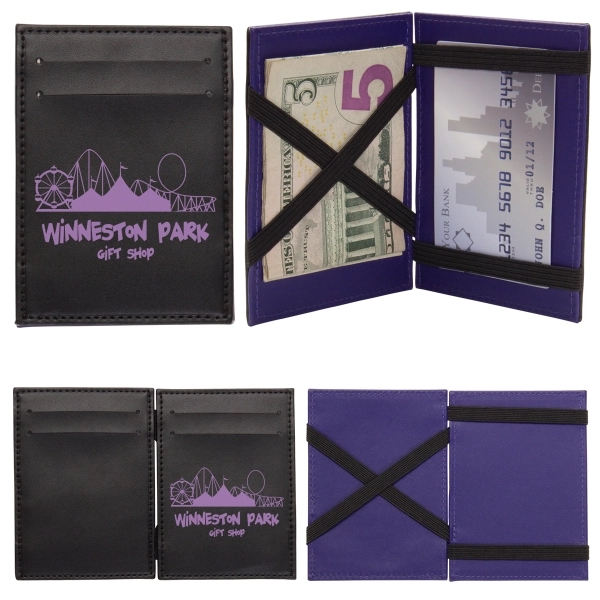 Flip wallet with slim design, elastic straps, card slots and customization.... from ASI 62190 Illini