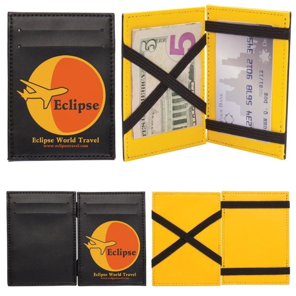 Flip wallet with slim design, elastic straps, card slots and customization.... from ASI 62190 Illini