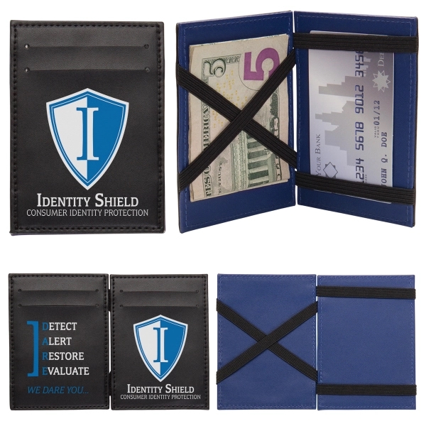 Flip wallet with slim design, elastic straps, card slots and customization.... from ASI 62190 Illini