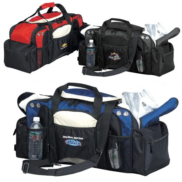 Sports duffel bag made with mix of 1680D ballistic nylon and... from ASI 57702 GoodHopeBags, Inc.