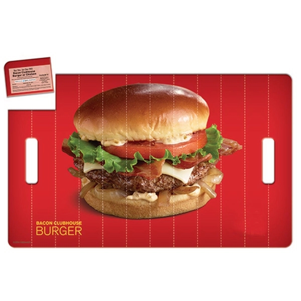 Digitally printed banner with coupon, noise maker and fan.... from ASI 67620 Lion Circle Corp / Lion/Circle