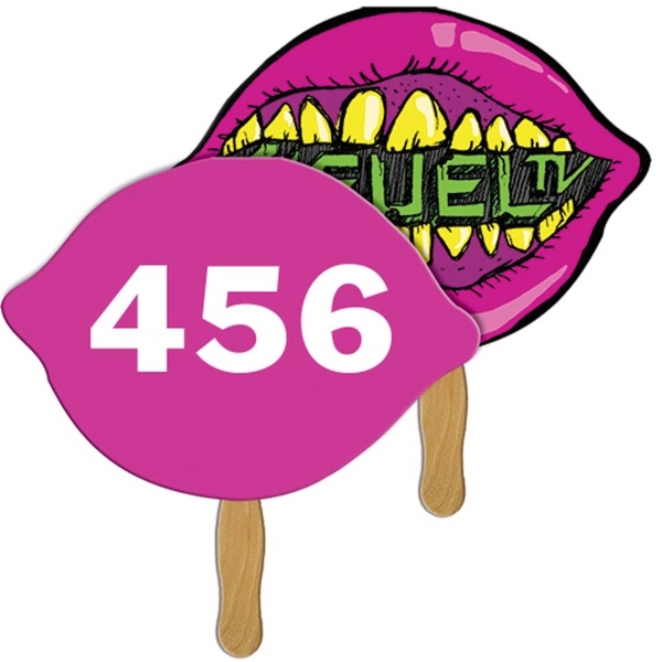 Lemon/Lime shape auction fan with hidden wooden stick.... from ASI 67620 Lion Circle Corp / Lion/Circle