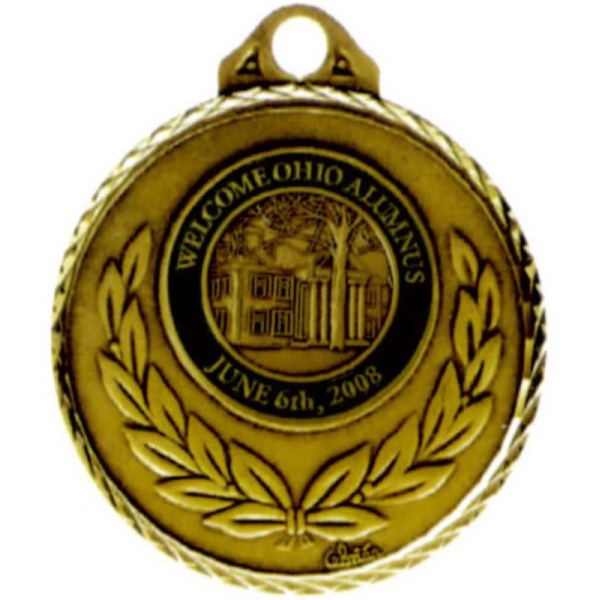 Diamond cut brass medal - 2".... from ASI 67961 Lorente LLC / Lorente