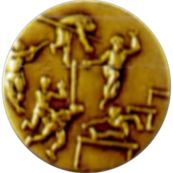 Diamond cut brass medal - 2".... from ASI 67961 Lorente LLC / Lorente