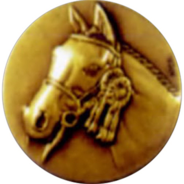 Diamond cut brass medal - 2".... from ASI 67961 Lorente LLC / Lorente