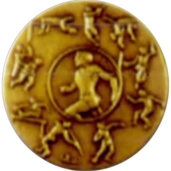 Diamond cut brass medal - 2".... from ASI 67961 Lorente LLC / Lorente