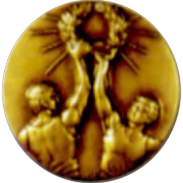 Diamond cut brass medal - 2".... from ASI 67961 Lorente LLC / Lorente